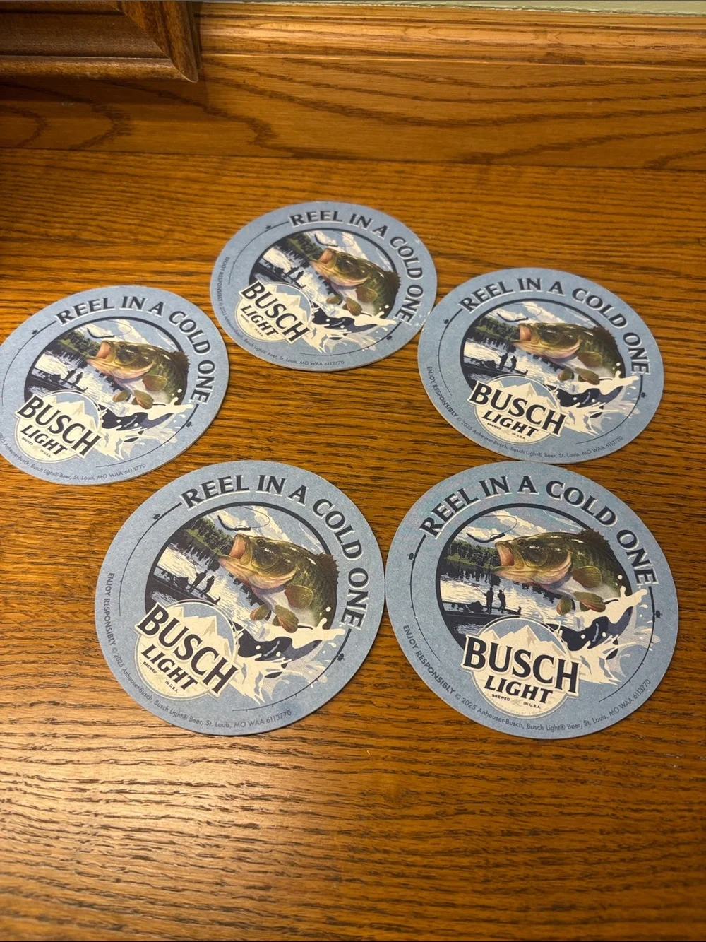 Busch Light Bar Coaster Set - Pack of 5